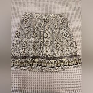 Black and White Patterned Skirt